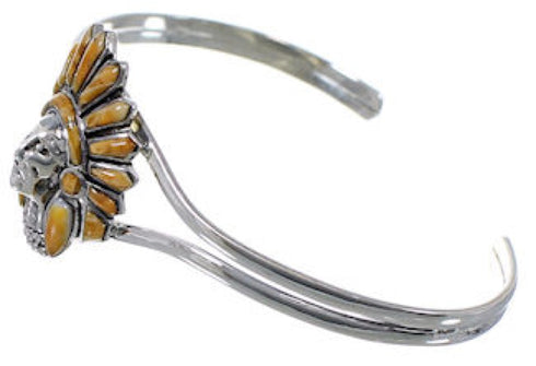 Oyster Shell Inlay Jewelry Chief Head Bracelet BW70159